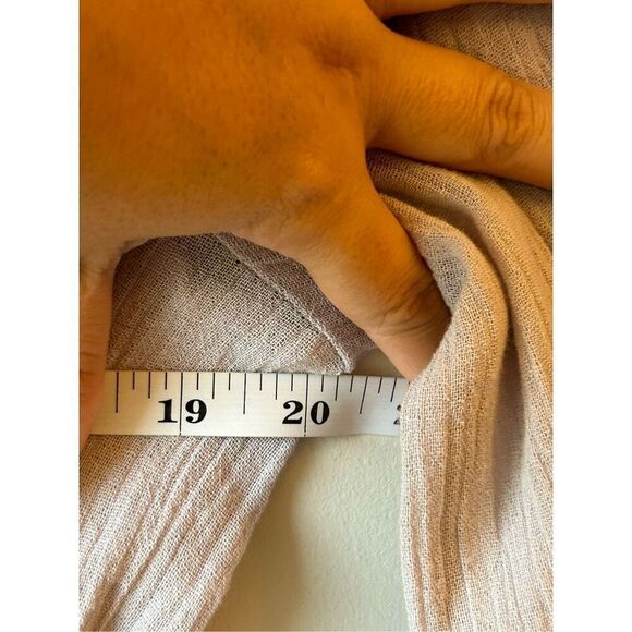 EUC Free People tunic dress gauzy 100% cotton size S smocked boho - Picture 4 of 7